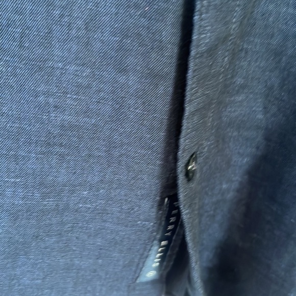 Perry Ellis Button Down Short Sleeve, Men’s Size Medium, Navy Blue, NWT, Linen - Picture 8 of 8